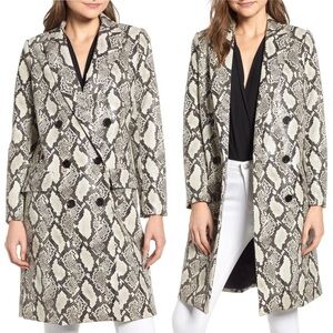 Mural Snakeskin Faux Leather Jacket